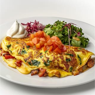 Meat and Cheese omelette