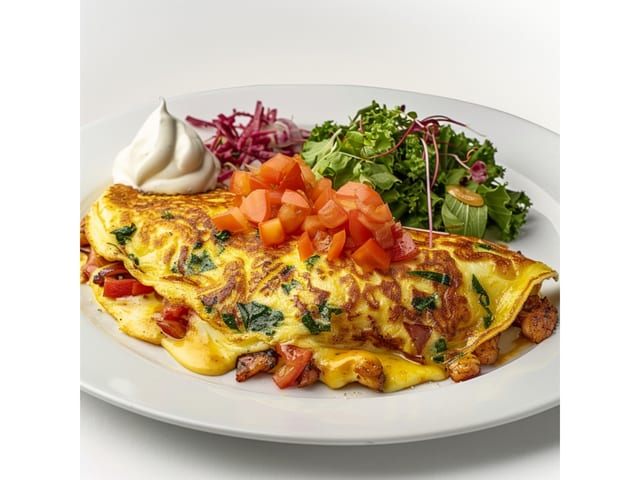 Meat and Cheese omelette