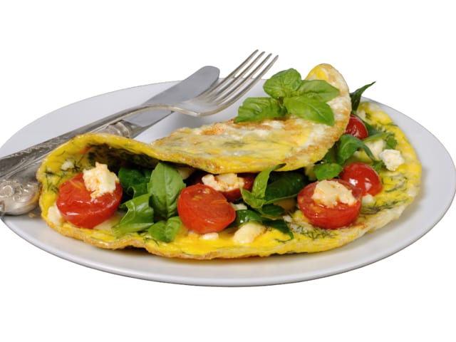 Spinach, Tomato & Feta Omelette